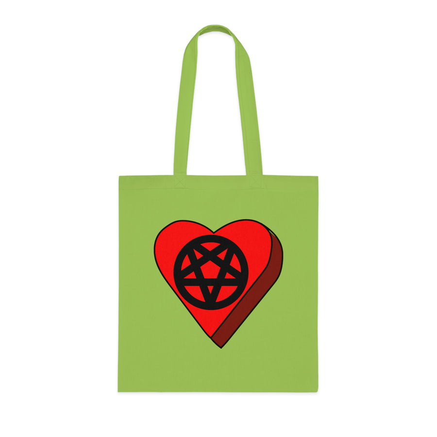 Pentagram Candy Heart Tote Bag