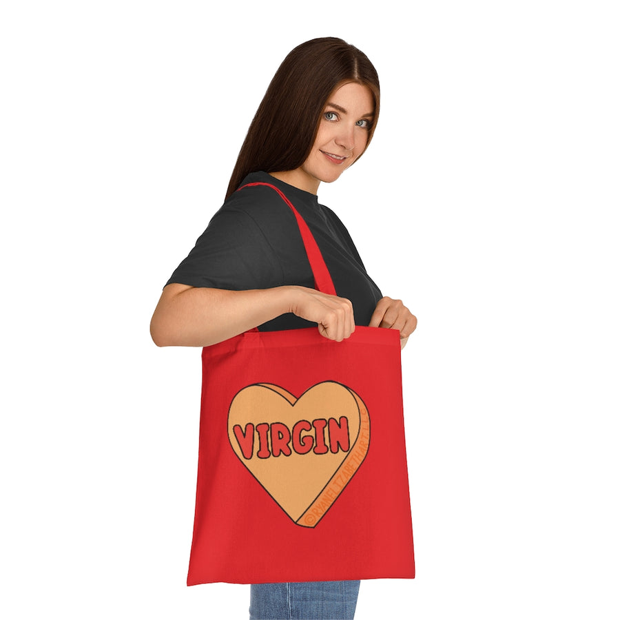 Virgin Candy Heart Tote Bag