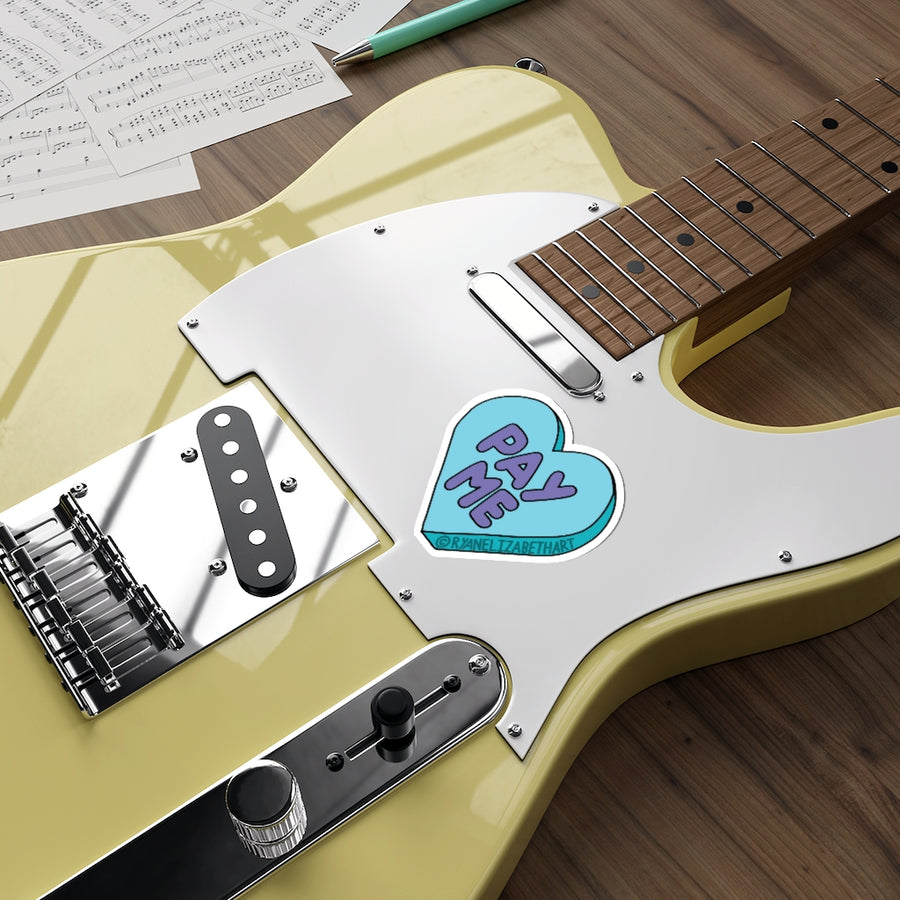 Pay Me Candy Heart Sticker
